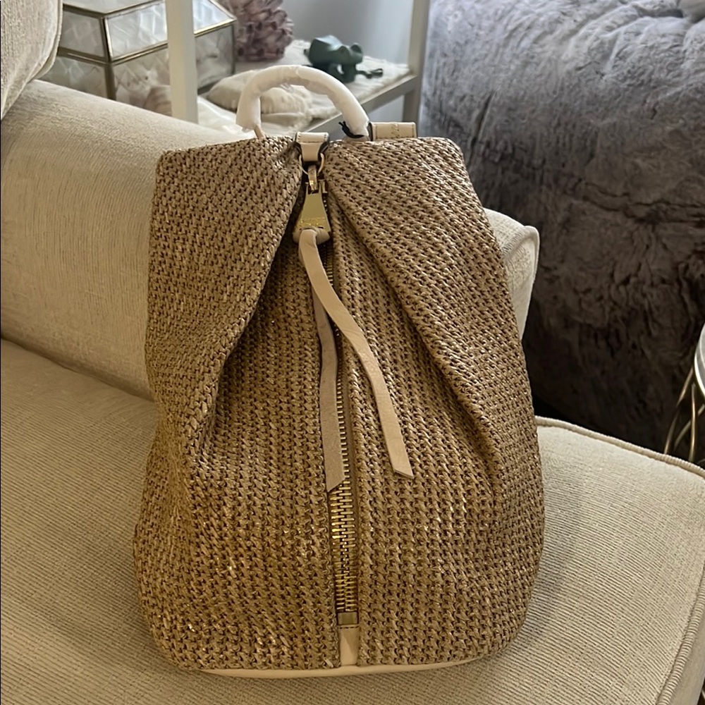 Aimee Kestenberg Woven Tan Backpack